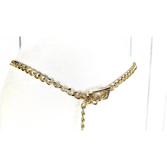 Gold metal chain link buckle belt - Picture 3 of 4